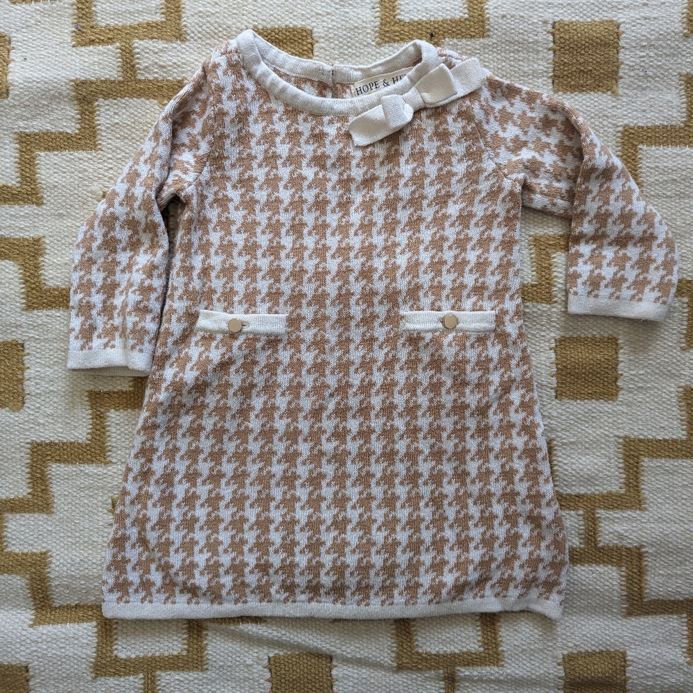 Hope & Henry houndstooth sweater dress